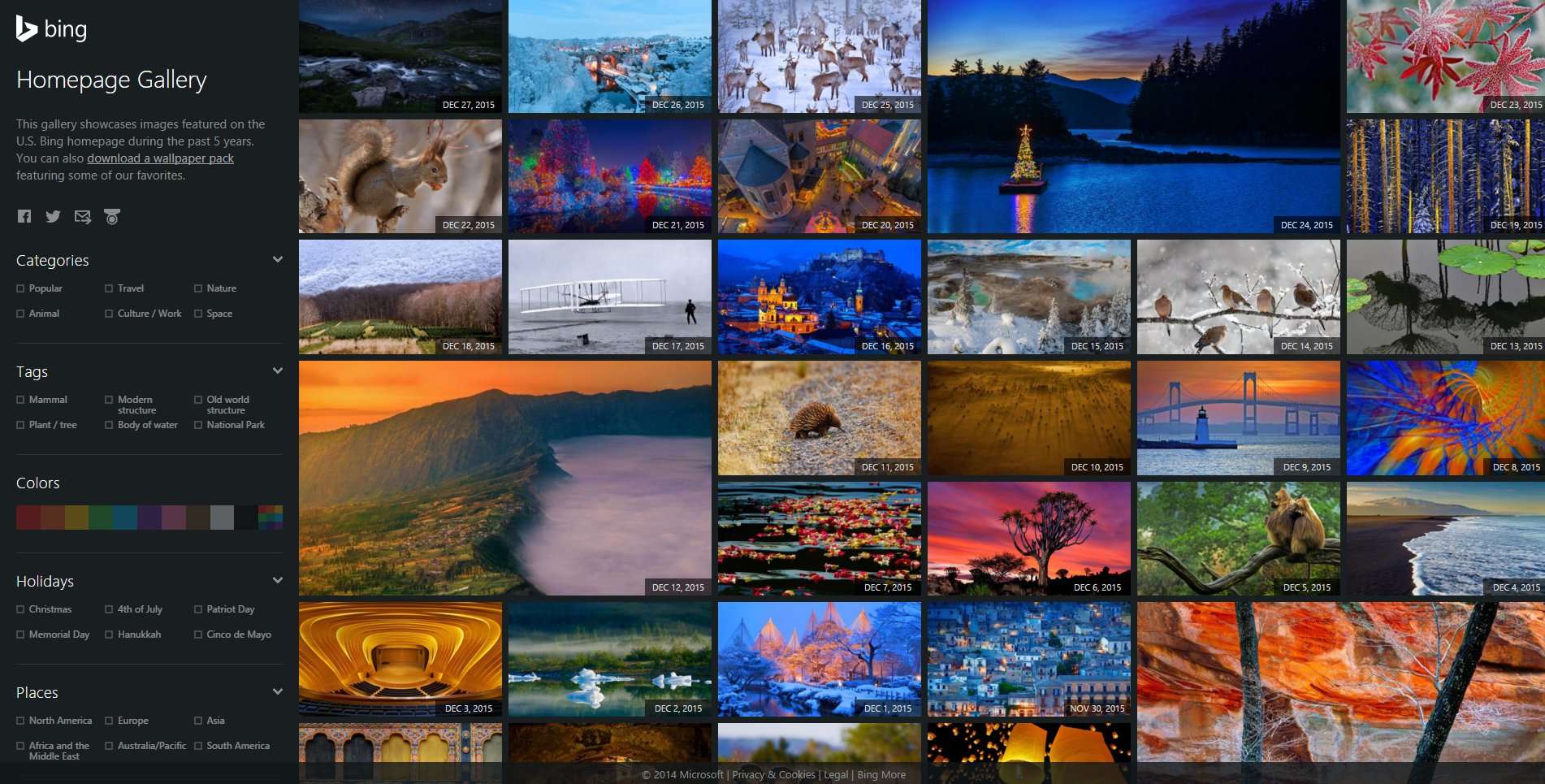 Bing Homepage Gallery - Yararlı Linkler - TNC-TR